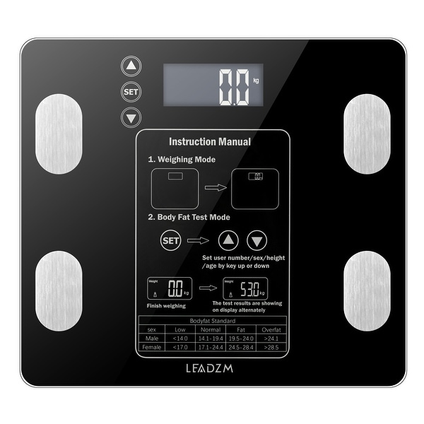180kg/100g Digital Body Fat Scale Health Analyser Fat Muscle BMI Black. Opens flyout.