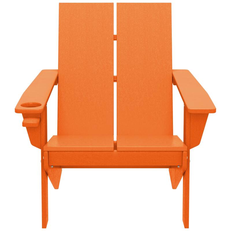 Coastin Modern Poly Adirondack Chair (Set of 2), Black