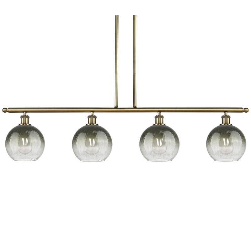 Innovations Lighting 516-4I-11-48 Brookhaven Globe Linear Brookhaven - Antique Brass / Slate