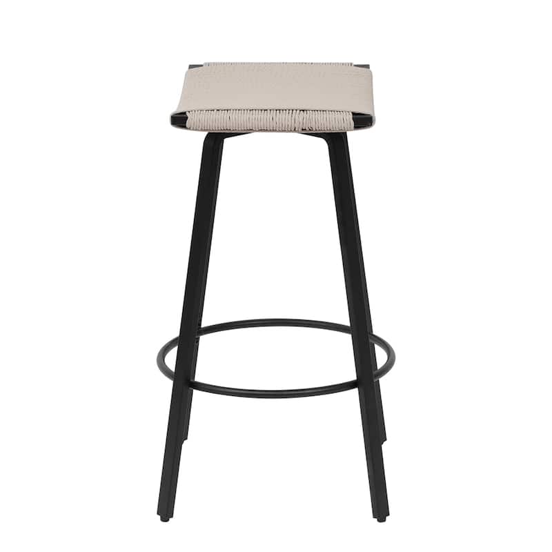 Counter Height Bar Stools Backless Handwoven Dining Chairs,2 PCS