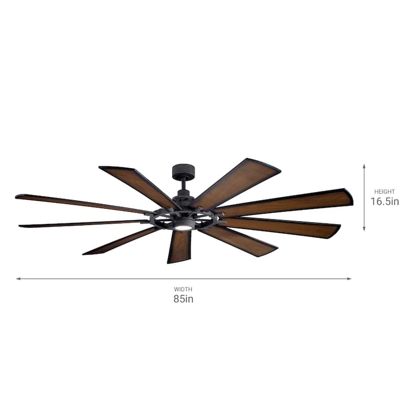 Gentry XL 85-inch LED Ceiling Fan (3-finish options)