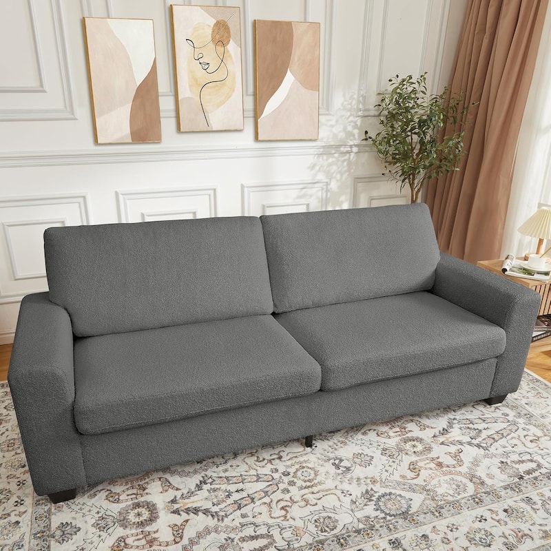 83'' Comfy Cloud Couch, Modern 3 Seater Deep Seat Sofa with Wide Armrester