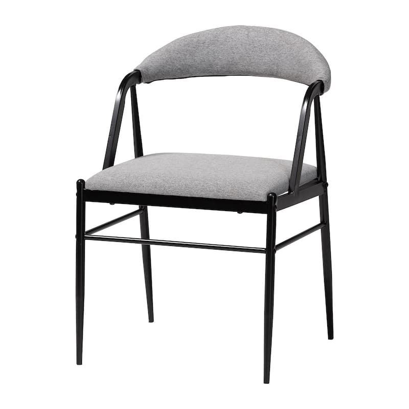 Orrin Modern Industrial Fabric and Metal 4-Piece Dining Chair Set