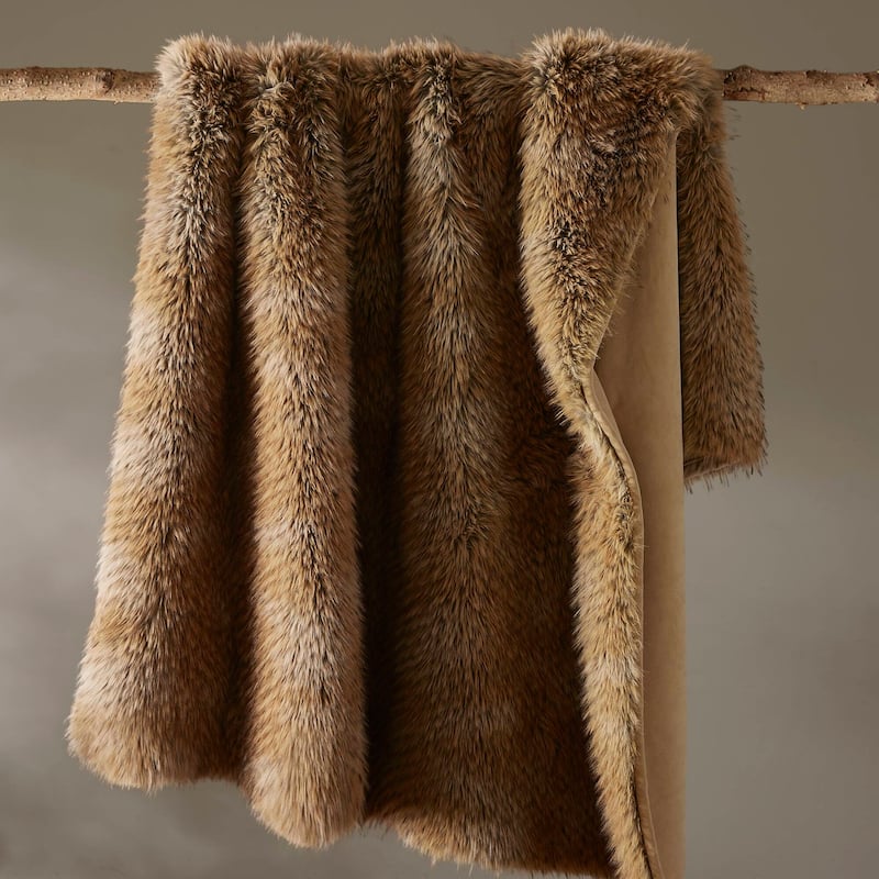 Harbor House Botswana Animal Print Faux Fur Throw Blanket