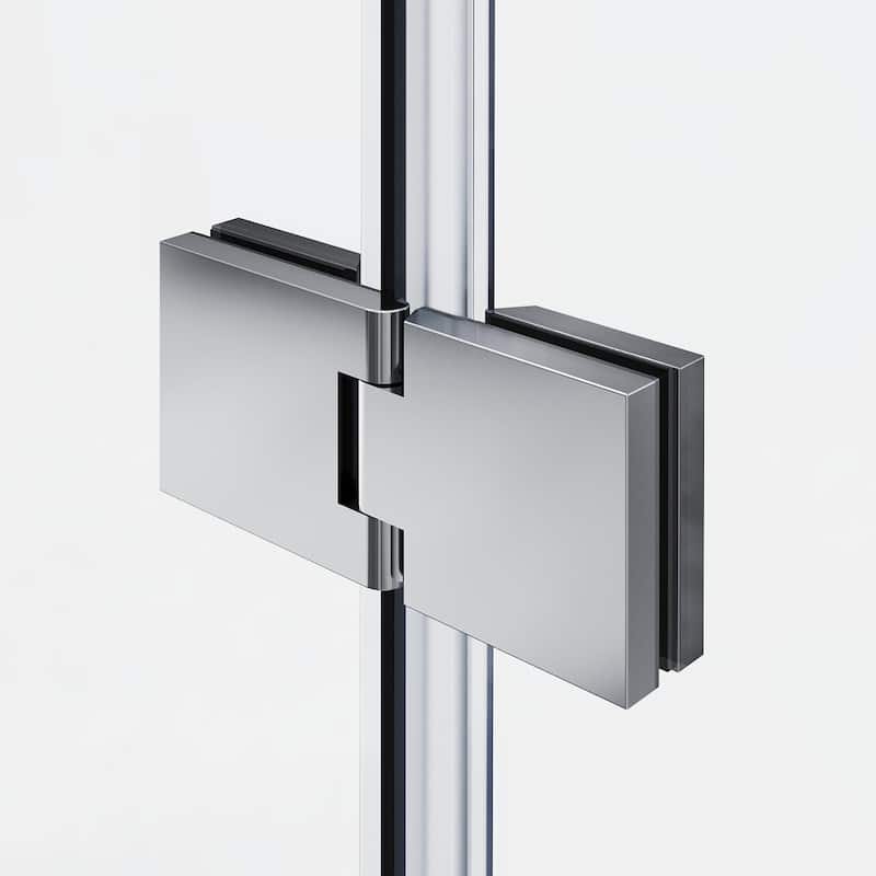 Elegant Shower Doors for Bathtub 48" W x 58" H Frameless Pivot Hinged Tub Door Excluding Bathtub - 45'' W x 58'' H