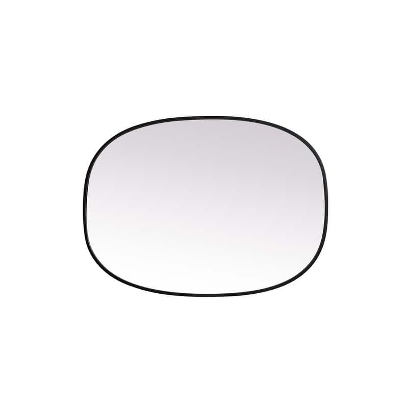 Indigo Home Metal Frame Oval Mirror 27x36 Inch