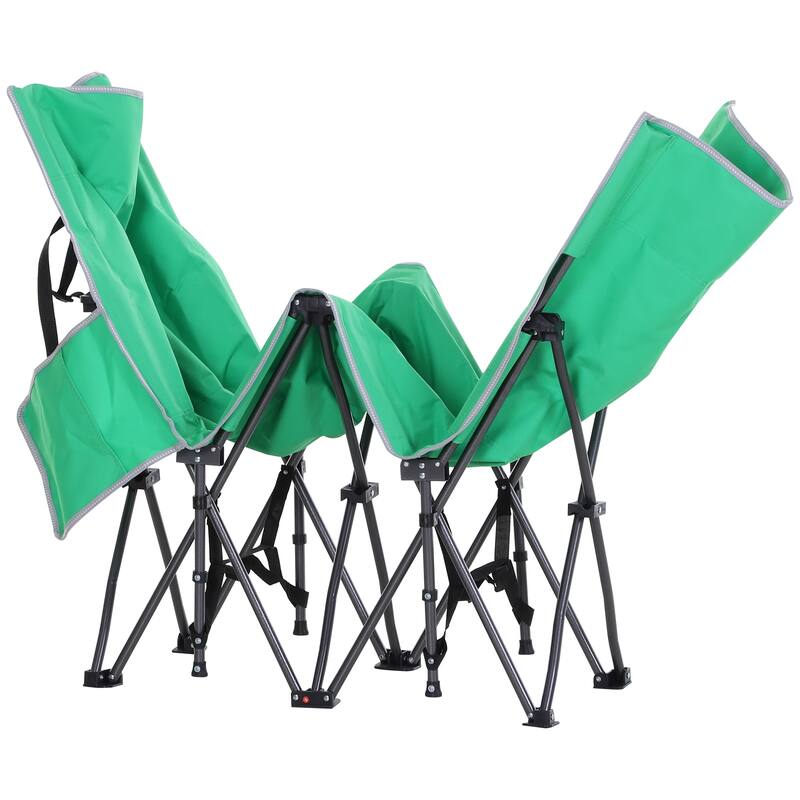 Outsunny Single Person Wide Folding Camping Cot Portable Outdoor Military Sleeping Bed, Green