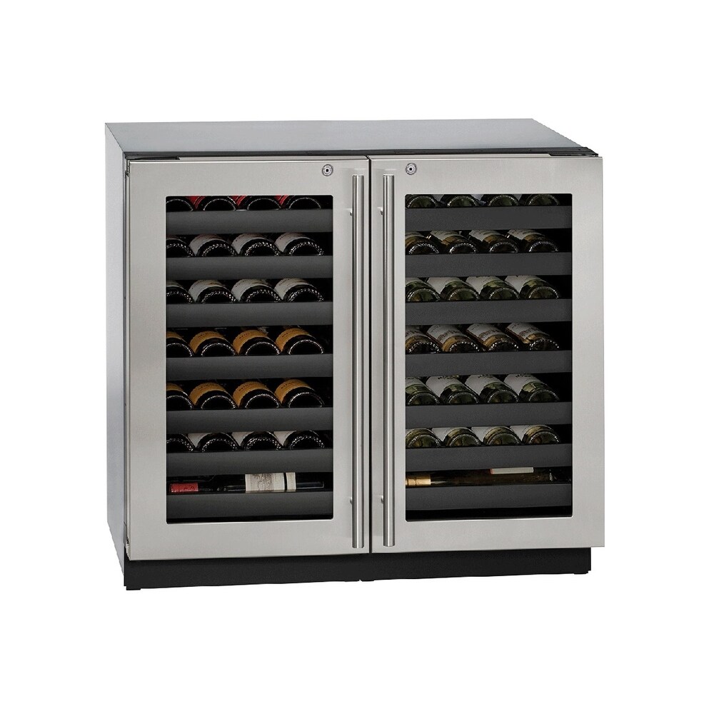 NewAir 15 inch Wine and Beverage Refrigerator - 13 Bottles & 48 Cans Capacity with Dual Temperature Zones, Black Stainless Steel