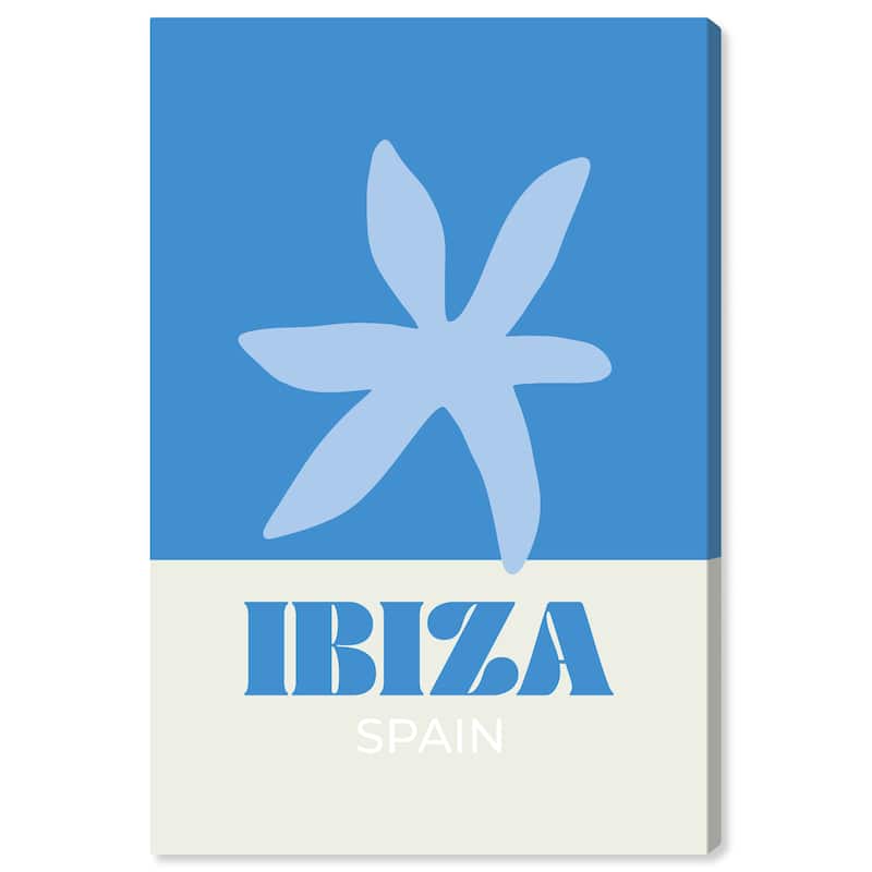 Wynwood Studio Canvas Nautical and Coastal Travel to Ibiza Blue and Antique White Modern & Contemporary Wall Art Canvas Print - 36 x 24