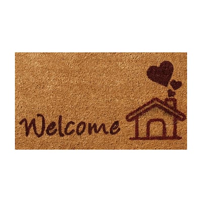 Rubber-Cal "This Home is Bursting With Love" - Vibrant Welcome Door Mats 15mm X 18" X 30"