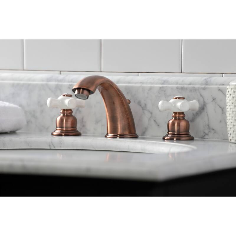 Kingston Brass Magellan Deck Mount Widespread Bathroom Faucet