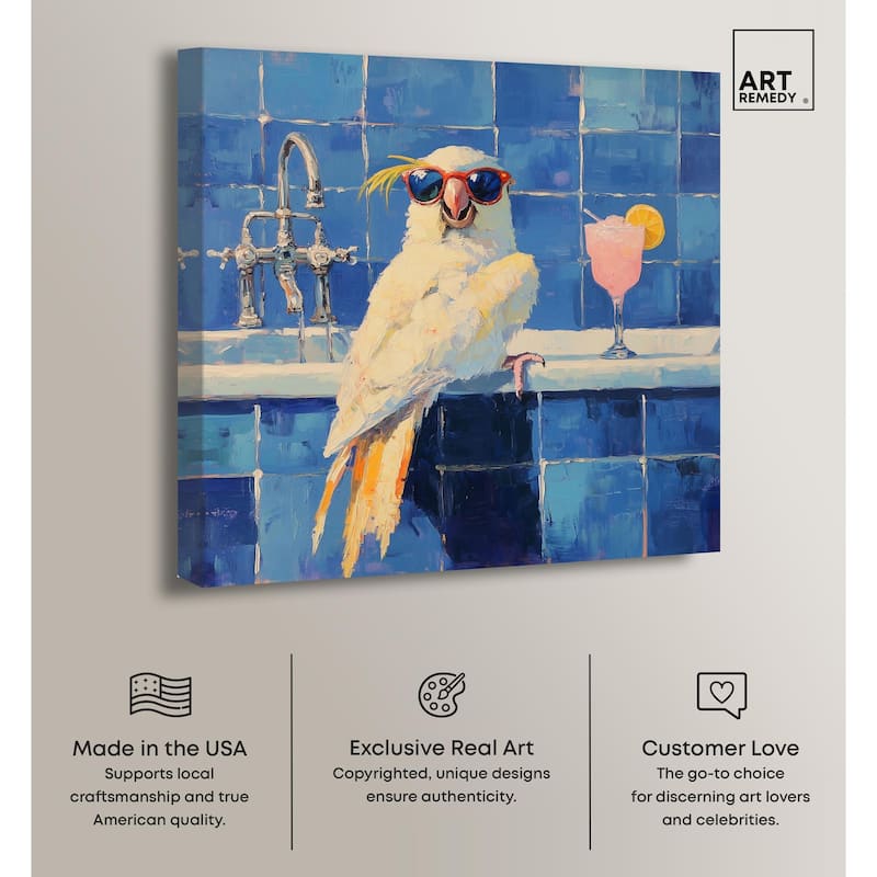 Relaxing Bird Canvas by Art Remedy, Gallery Wrapped
