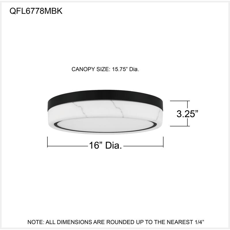 Gasper Integrated LED Matte Black Flush Mount