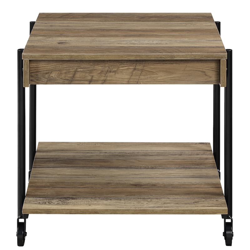 Hyssop Farmhouse Steel 3-Piece Coffee Table Set with Shelf by Furniture of America
