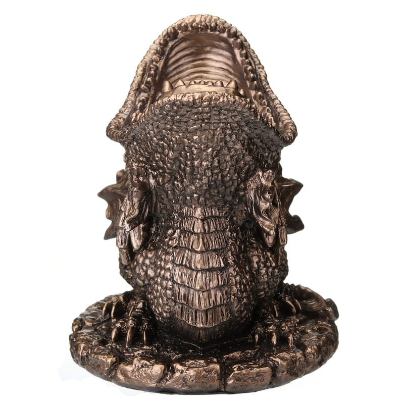 5.31 inches Height Polyresin Dragon Breath Tealight Candle Holder Bronze Finish Figurine