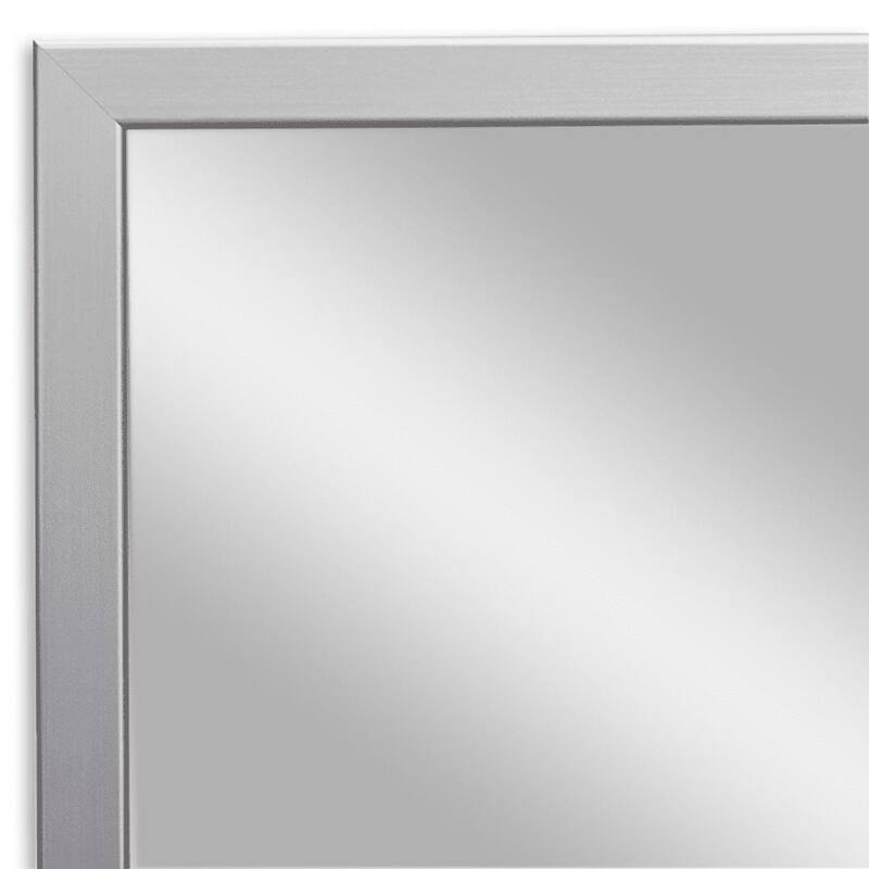 Frame My Mirror Satin Nickel Framed Mirror, Ellis Design