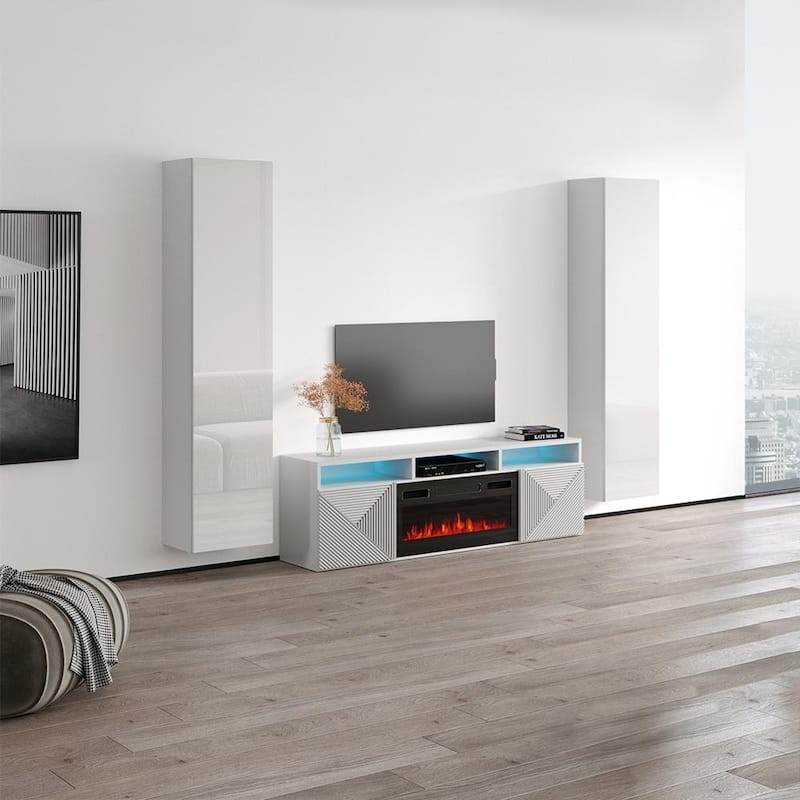Giza BL-EF Floating Fireplace Entertainment Center