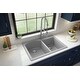 preview thumbnail 9 of 58, Karran Drop-In Quartz 33 in. 1-Hole 60/40 Double Bowl Kitchen Sink Kit