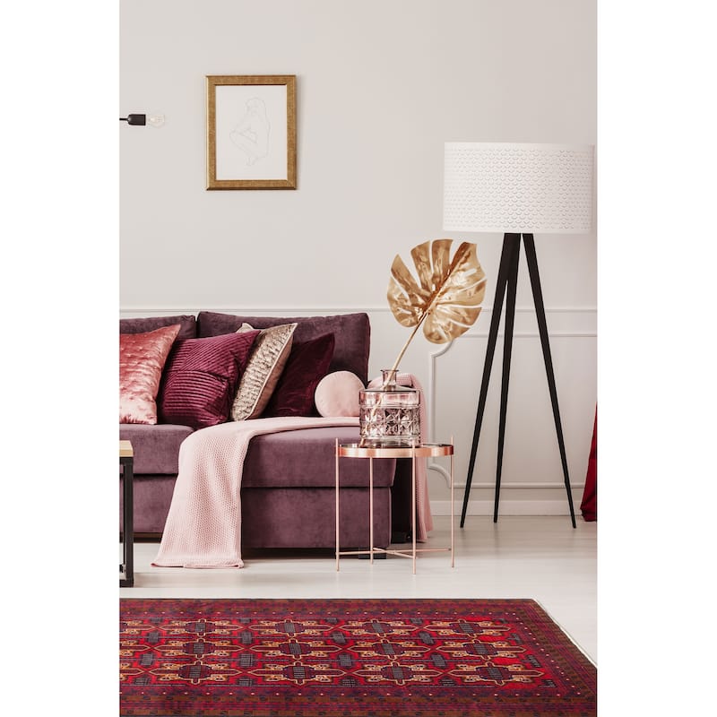 ECARPETGALLERY Hand-knotted Teimani Red Wool Rug - 3'10 x 6'3