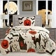 preview thumbnail 1 of 6, Twin/Full Size Halloween Themed Quilt Bedspread Set Pumpkins, Black Cats, Bats, Haunted Houses ME503 Twin