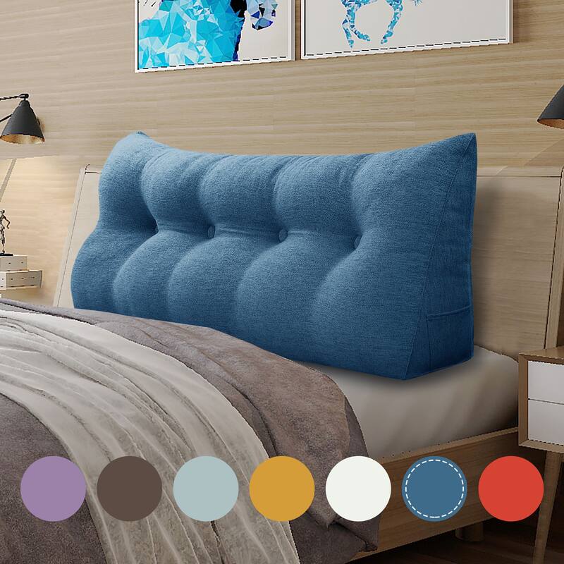 WOWMAX Bed Rest Wedge Reading Pillow Headboard Back Support Cushion