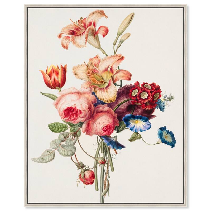 Bouquet 1820 Canvas by Art Remedy - Silver - 36" x 45"