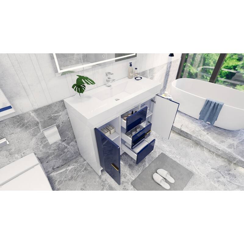 Dove 48'' Freestanding Vanity with Reinforced Acrylic Sink