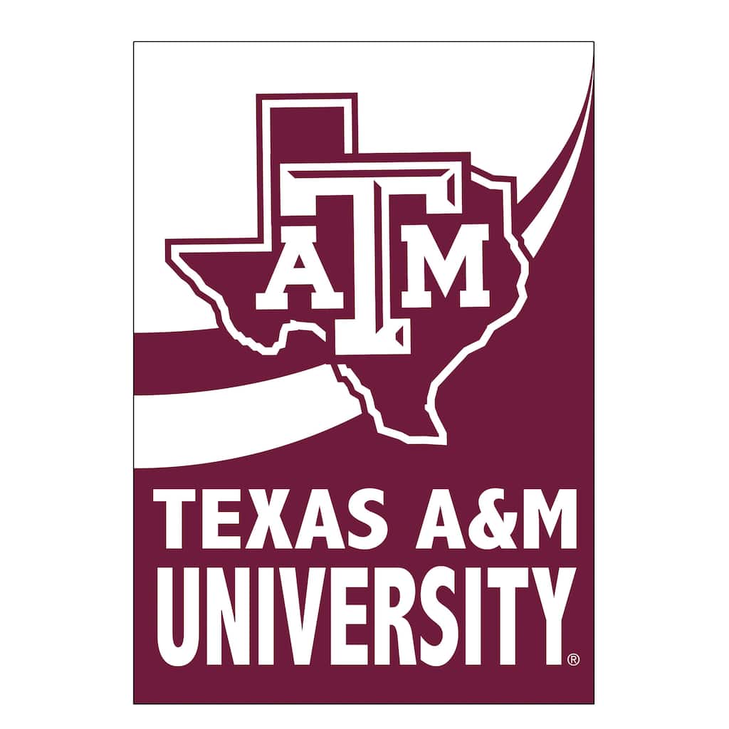 Texas A&M Burlap Flag House Size