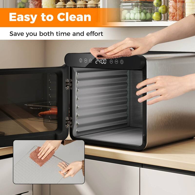 Costway Food Dehydrator 7 Stainless Steel Trays Dryer with 1-24H Timer - See Details