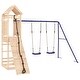 preview thumbnail 2 of 15, vidaXL Swing Set Outdoor Backyard Wooden Playground Equipment for Kids Age 3-8