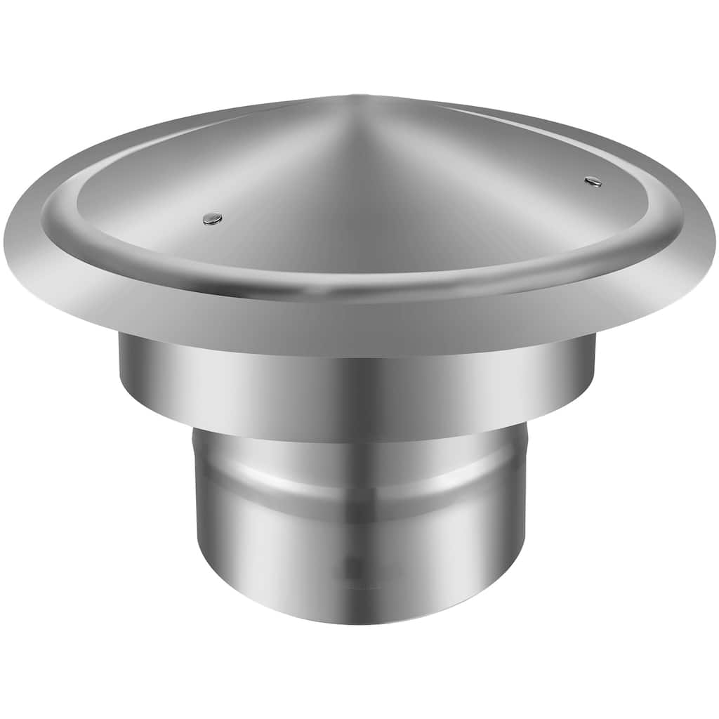 Chimney Cap, 6 inch, 304 Stainless Steel Round Roof Rain Cap, 11.81-inch Increased Caps, All Weather & Reinforced Screws