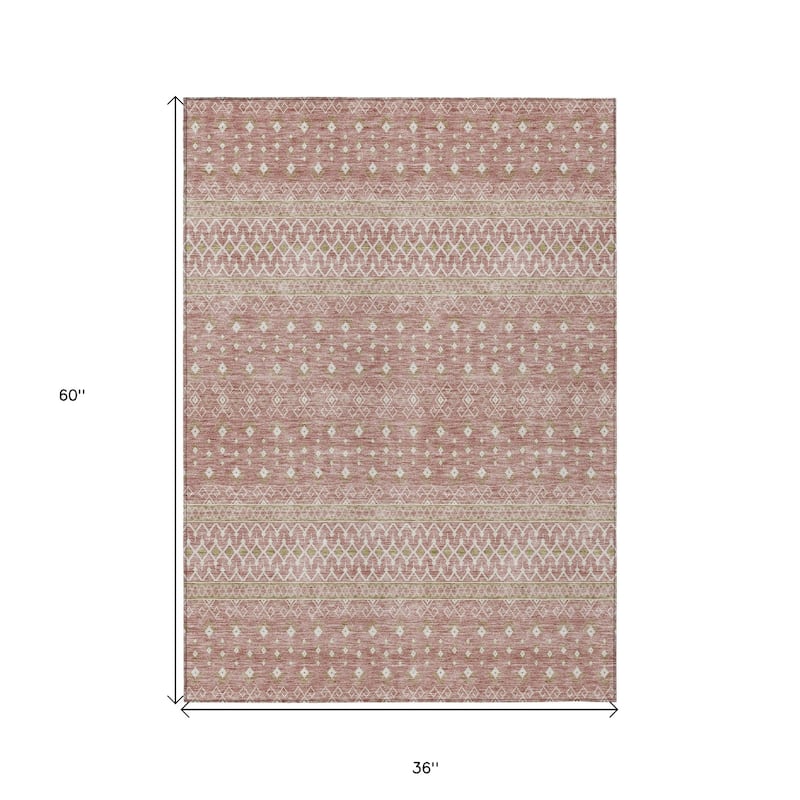 HomeRoots Tribal Transitional Rectangle Outdoor Rug