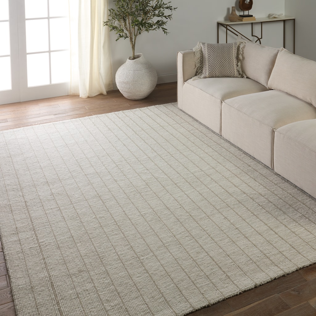 Barclay Butera by Jaipur Living Handmade Striped Cream/ Light brown Area Rug