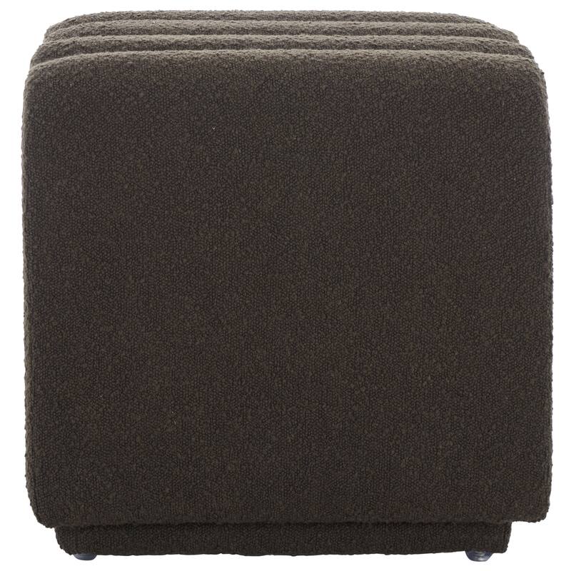 SAFAVIEH Joseph Upholstered Channel Tufted Square Ottoman, Fully Assembled