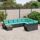 Option Black-2x corner+table+2x sofa+5x middle