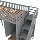 preview thumbnail 5 of 33, Twin size Loft Bed with Bookshelf,Drawers,Desk,and Wardrobe