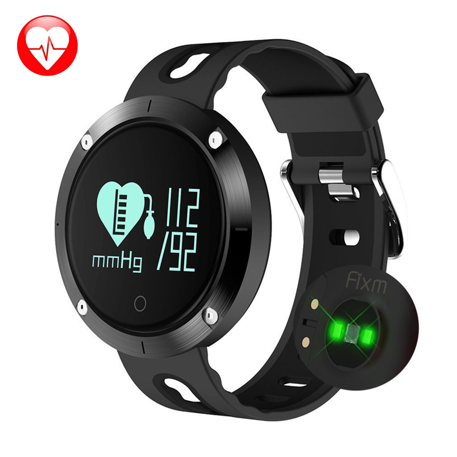 android smartwatch with blood pressure monitor