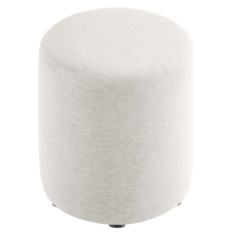 Callum 16"/23"/29"/38" Round Woven Heathered Fabric Upholstered Ottoman