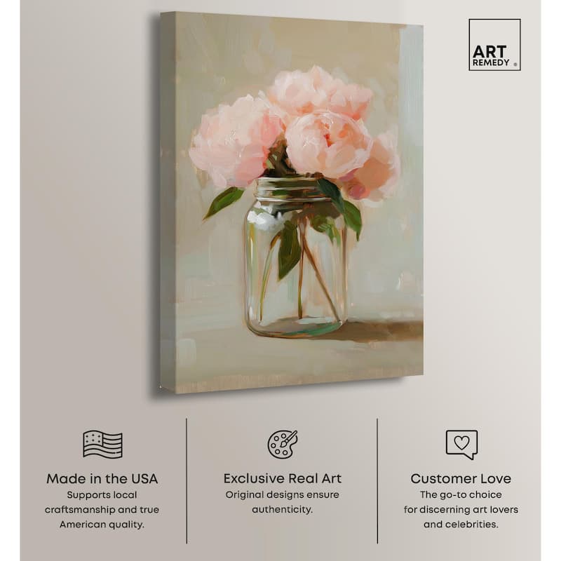 Jar of Petals Canvas by Art Remedy, Gallery Wrapped
