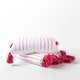 preview thumbnail 8 of 7, Rizzy Home Rowan Striped Decorative Sham - 12" X 18" Bright Pink