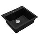 preview thumbnail 42 of 55, Karran Top Mount 25 in. Single Bowl Quartz Kitchen Sink