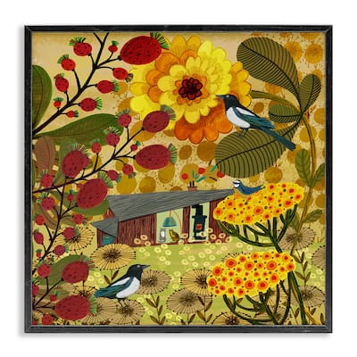Stupell Warm Autumnal Cottage Framed Giclee Art Design By Kay Widdowson