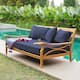 Option Natural Teak/Navy Cushion