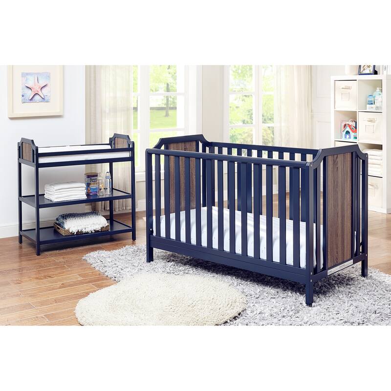 Suite Bebe Brees 3-in-1 Convertible Island Crib - Blue