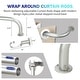 preview thumbnail 33 of 98, Energy-saving Wraparound Adjustable French Blackout Curtain Rod Set