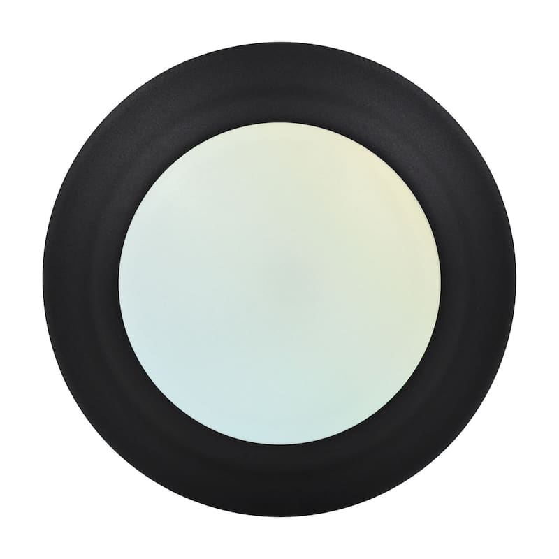 Luxrite 4 Inch LED Disk Lights, Dimmable Flush Mount Ceiling Light, 5CCT, 11W, 800LM, Damp Rated, ETL, Black - Color Selectable 2700/3000/3500/4000/5000