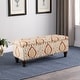 preview thumbnail 20 of 48, Copper Grove Muscari Upholstered Storage Bench with Nailhead Trim Orange and Cream Medallion