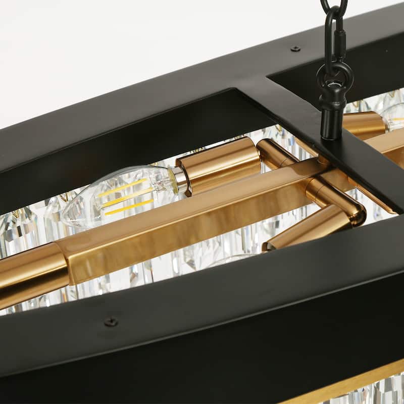 Modern Crystal 10-Light Chandelier Island Lights for Kitchen Island - Gold