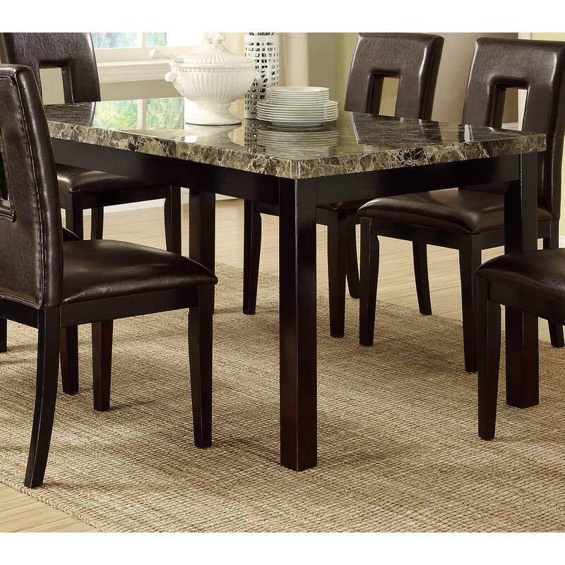 Dining Table with Faux Marble Top （Dining Table Only） Bed Bath
