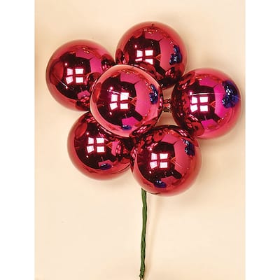 60mm Plastic Ball x 6 Pick, Multi, Set of 12 - Multicolor - 10